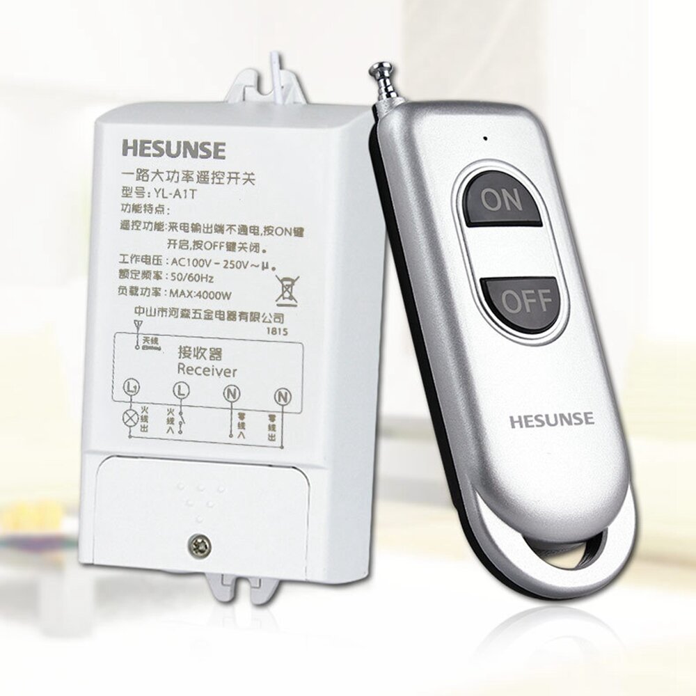 Hesunse Wireless Remote Control Smart Switch 4000W High Power Water Pump Household 85-265V