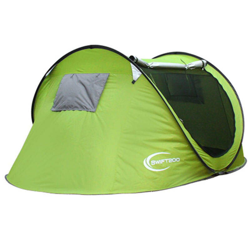 Tenda da campeggio impermeabile a strato singolo automatica per 3-4 persone all'aperto con apertura automatica e protezione solare