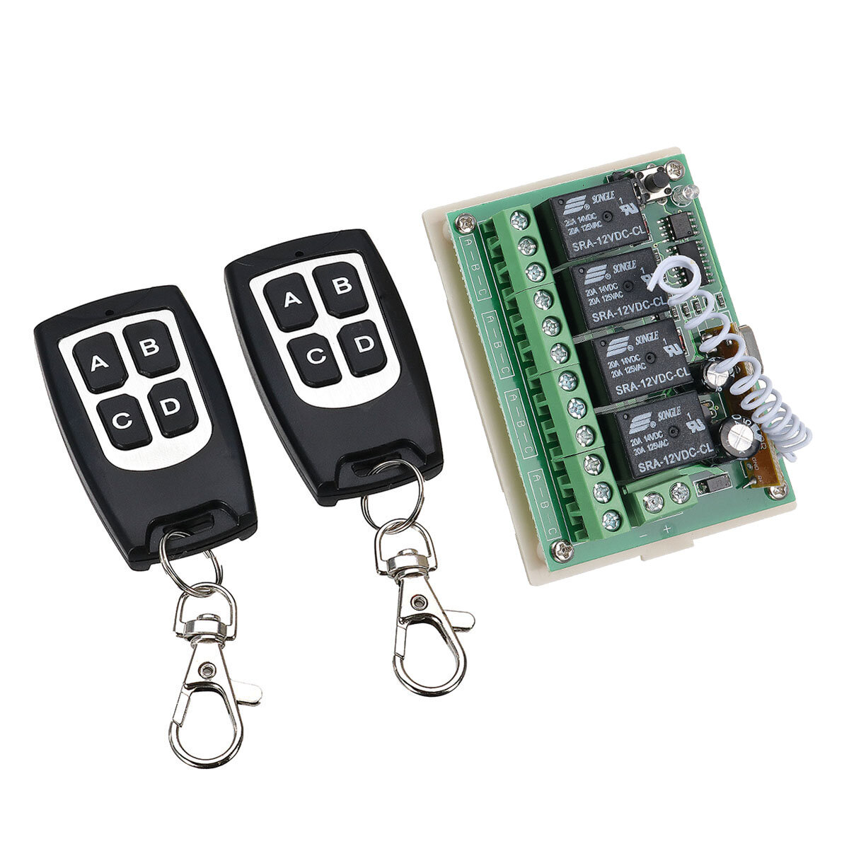Geekcreit? 12V 4CH Channel 433Mhz Wireless Remote Control Switch With 2 Transmitter