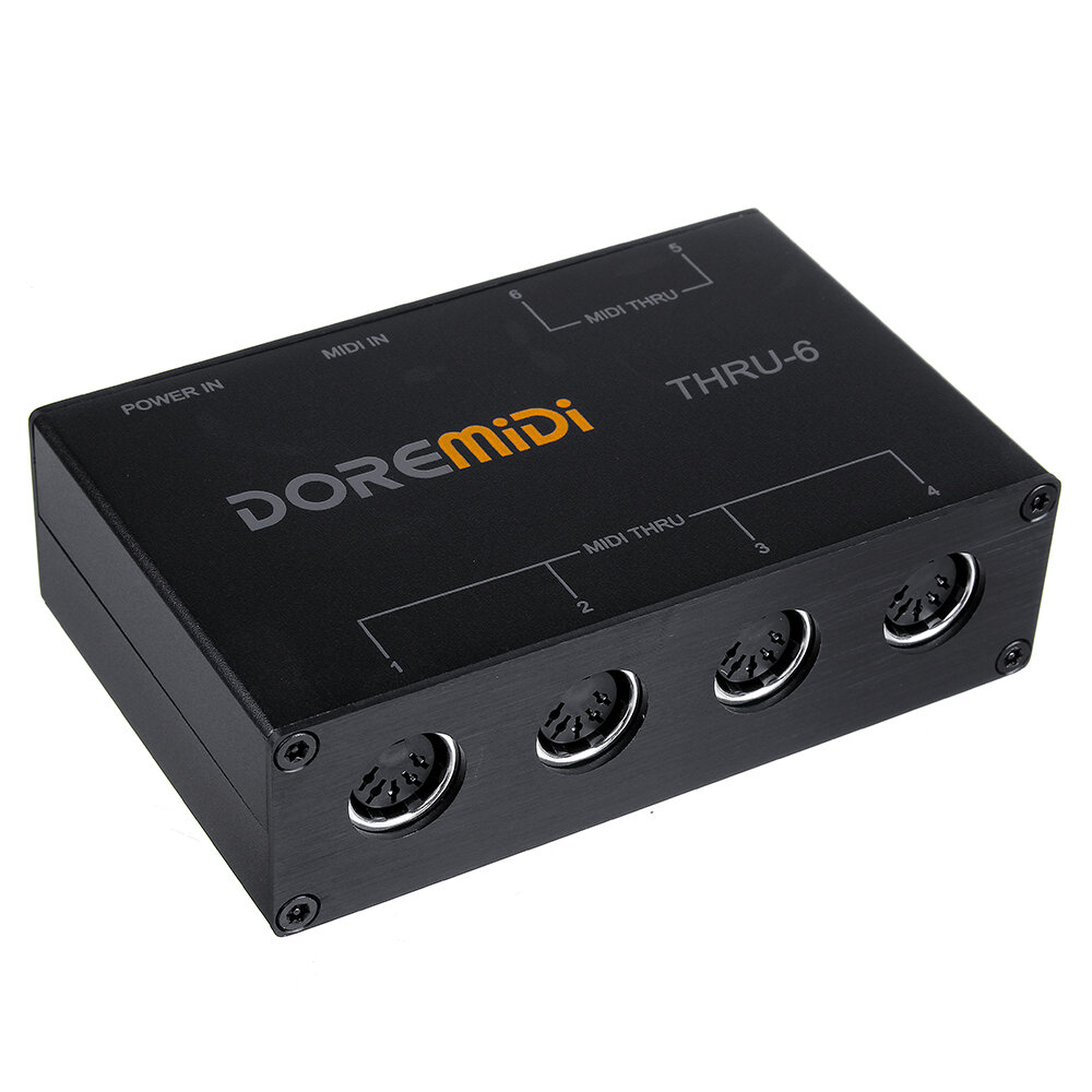 DOREMiDi THRU-6 MIDI Interfaces Controller THRU 6 Thru Box Controller Adapter Converter 1 Input and 