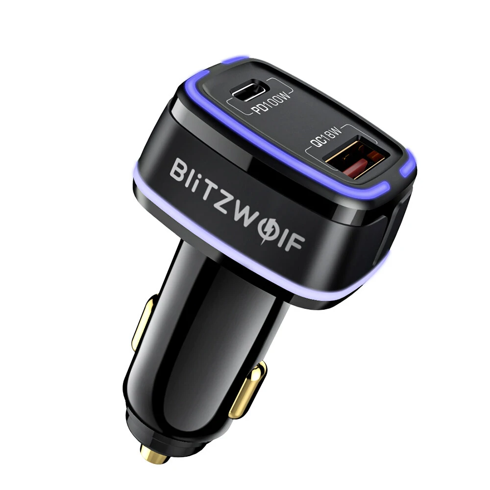 BlitzWolf® BW-SD8 - 100W-os autós töltő