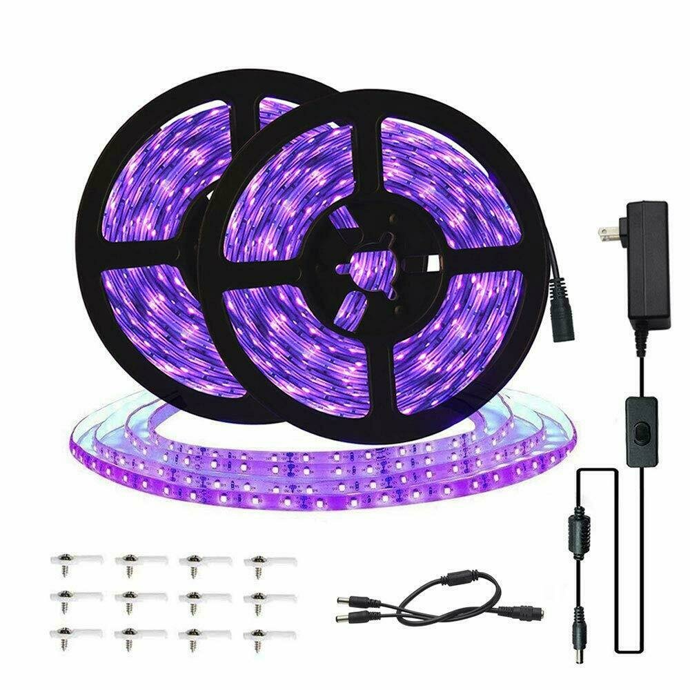 10M LED String Light UV Ultraviolet flexibel paars 33ft zwart licht 60LED / 1M