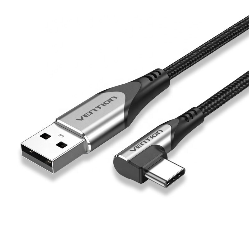 VENTION USB-C Kabel 3A 90 Graden Elleboog Snel Opladen Datatransmissie Snoer Lijn 1 m lang Voor Sams