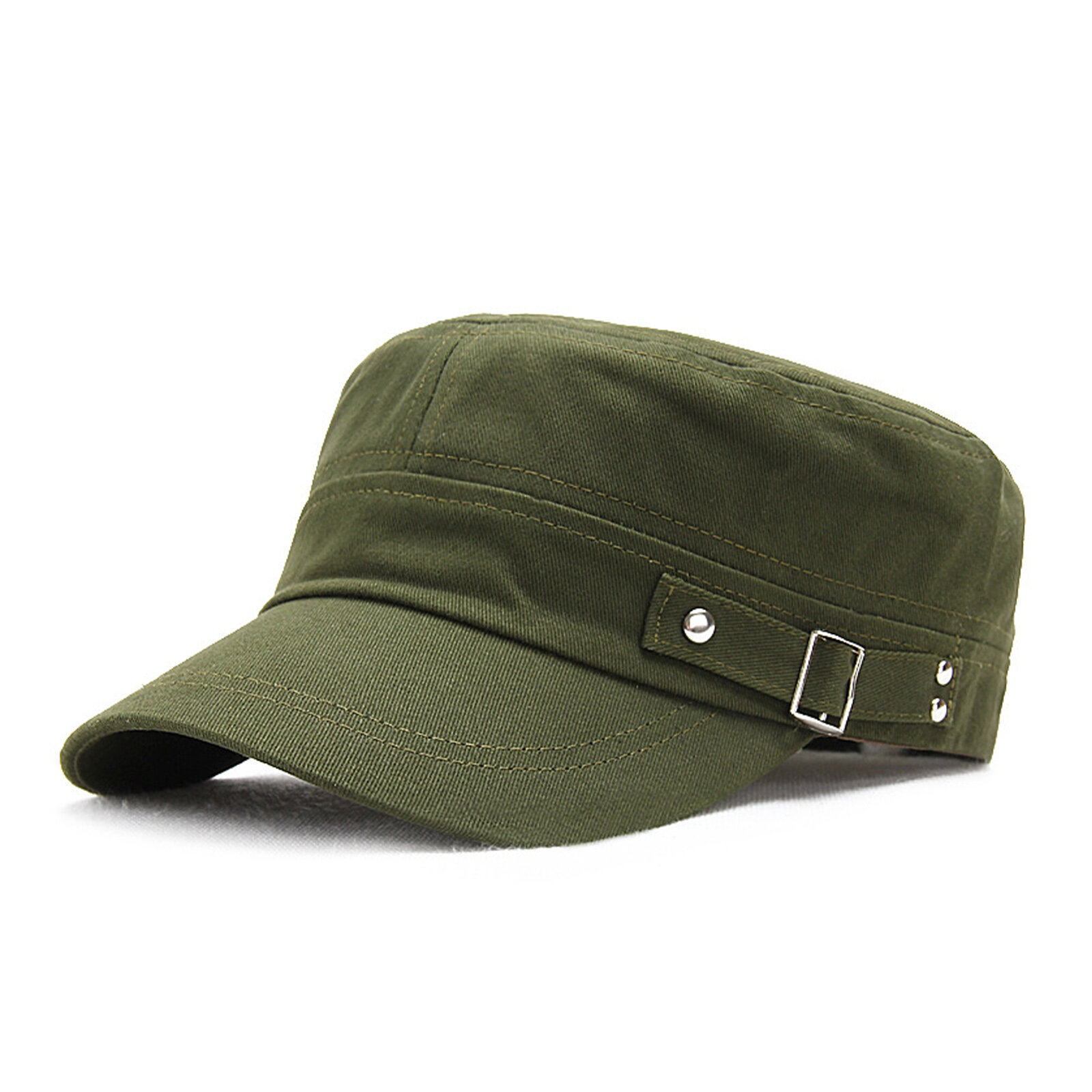 Men Cotton Solid Color Outdoor Sunshade All-match Casual Vintage Military Caps Flat Hats