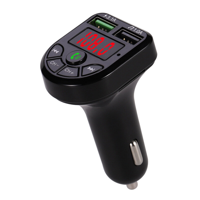 

Bakeey 3.1A Dual USB bluetooth 5.0 FM Transmitter Car Kit MP3 Modulator Player Wireless Handsfree Audio Receiver Fast Ch