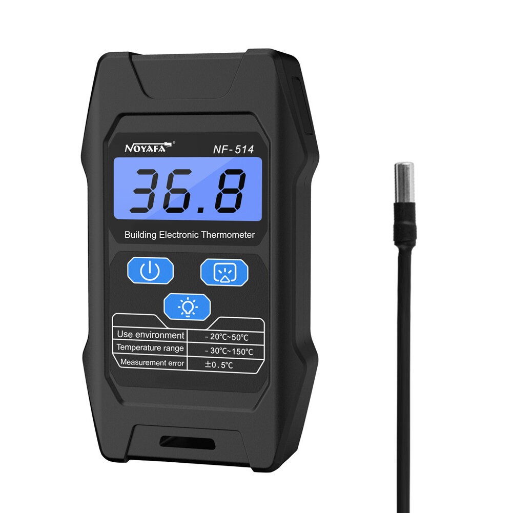 

NF-514 Портативный строительный электронный тестер температуры Термометр Высокая точность LCD Дисплей Прибор для измерен