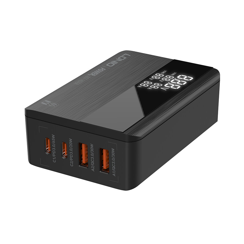 LDNIO?65W?4-poorts?USB?PD-oplader?USB-C*2 PD3.0 & USB-A *2 QC3.0 Ondersteuning AFC FCP SCP Snel opla