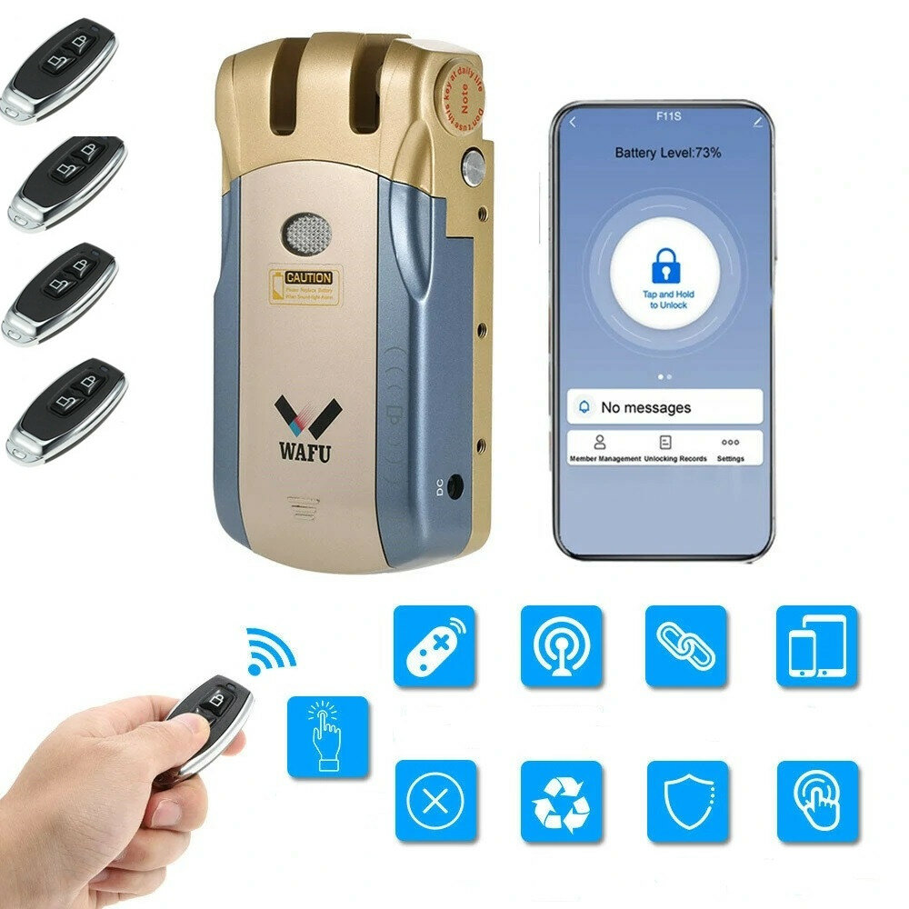 Wafu WF-010 Wifi Tuya APP Smart Lock Draadloze Elektronische Deurslot Telefoon Controle Onzichtbare 