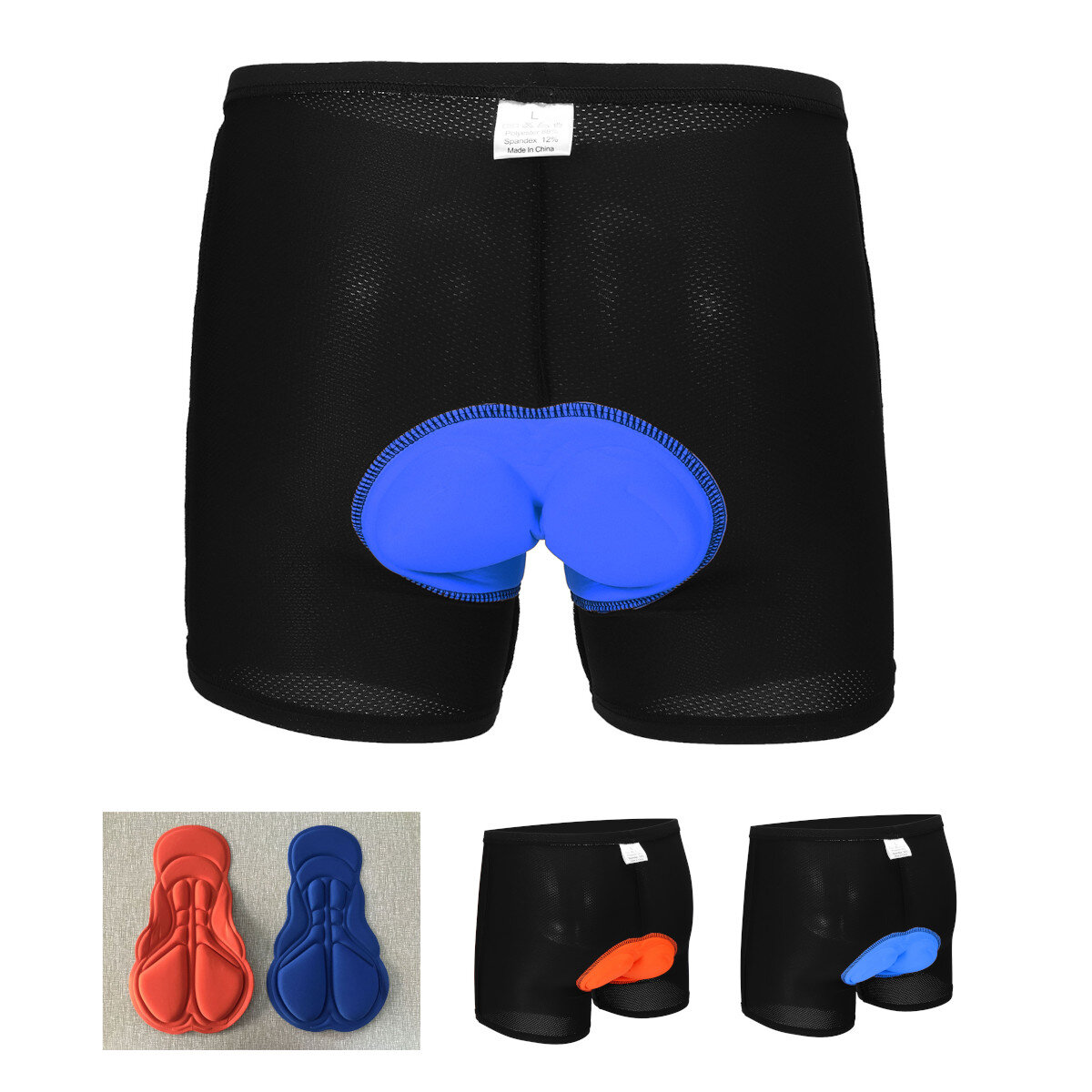 Férfiak 3D szilikon párnázott kerékpáros kerékpáros rövidnadrág alsónemű puha nadrág.