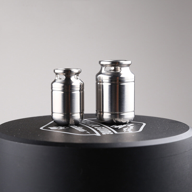 XANES® S/L صندوق حبوب مختوم من سبيكة التيتانيوم بشكل علبة معدنية ، زجاجات مصغرة مقاومة للماء من التيتانيوم للأدوات الخارجية.