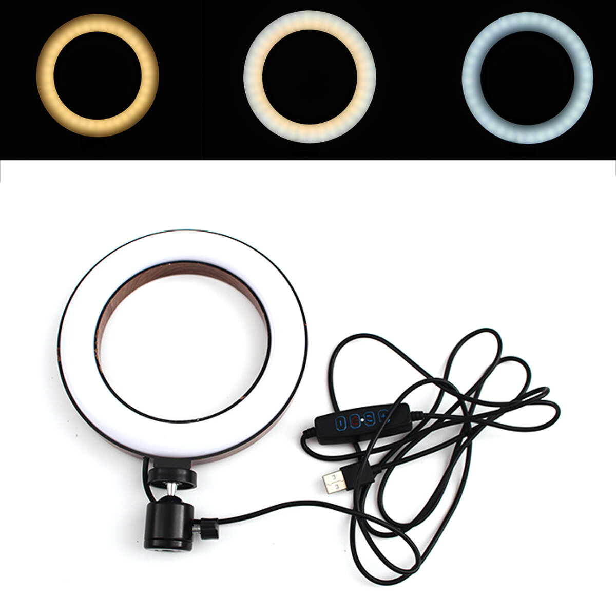 10 inch draagbare traploos verstelbare LED-ring volledig licht make-upspiegel licht fotografie verli