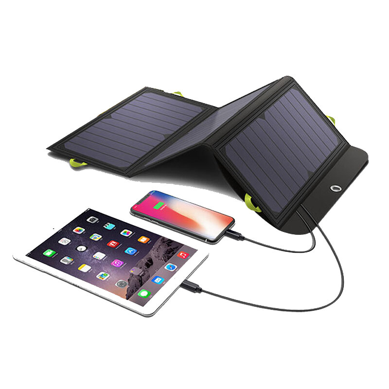 ALLPOWERS 5V 15W solare Caricatore con 10000mAh Batteria 3 porte USB PD 18W Carica rapida SunPower solare Power Bank da pannello per esterno campeggio