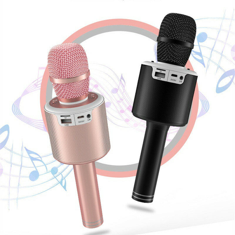 N6 bluetooth 5.0 Karaoke LED Lantern Shock Bass Diaphragm Magical Voice Home KTV Beautiful Sound HD Quality Microphone