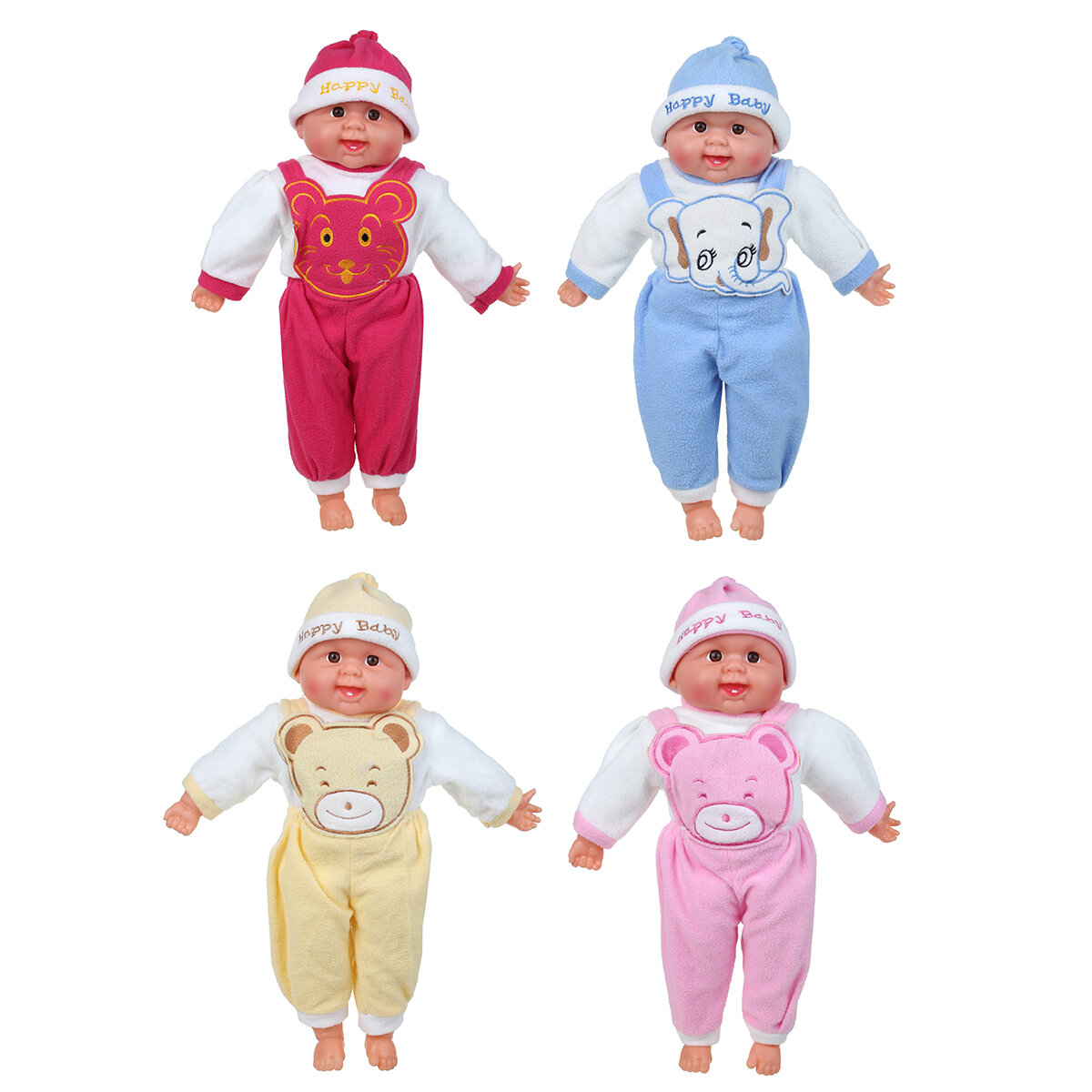 50 CM Multi-color Simulatie Siliconen Vinyl Levensechte Realistische Reborn Pasgeboren Babypop Speelgoed met Doek Pak voor Kids Gift