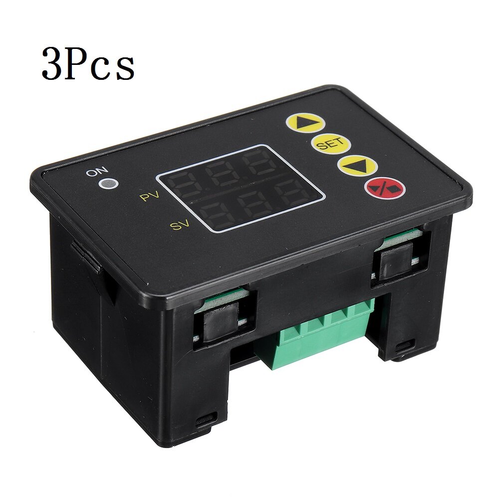 

3Pcs T2310 DC24V Programmable Digital Time Delay Switch Relay T2310 Normally Open Timer Control Module 0-999S/Min/Hour