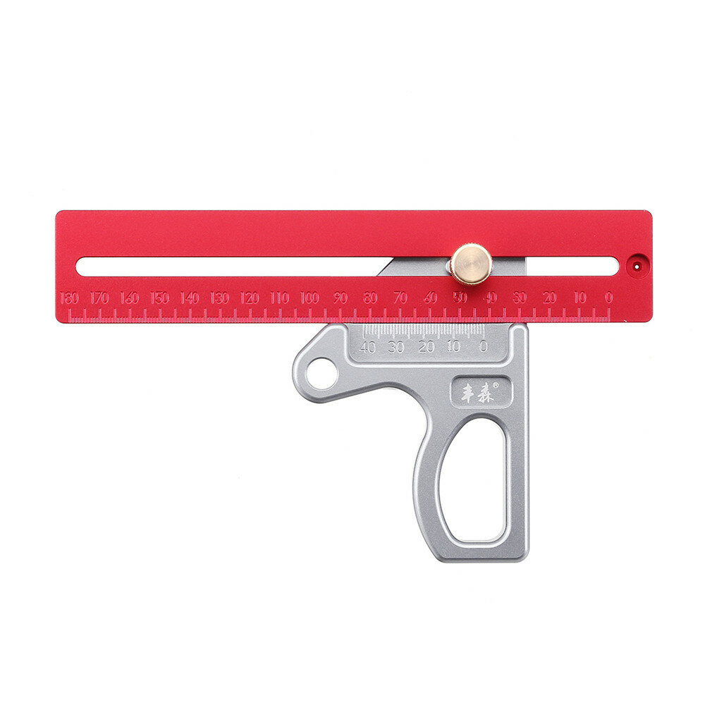 Drillpro Woodworking Angle Ruler 45/90 Degree Ruler Scribe Gauge Measuring Tool