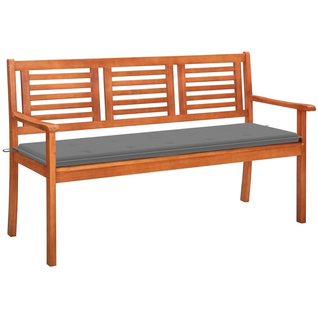 3-Seater Garden Bench with Cushion 59.1