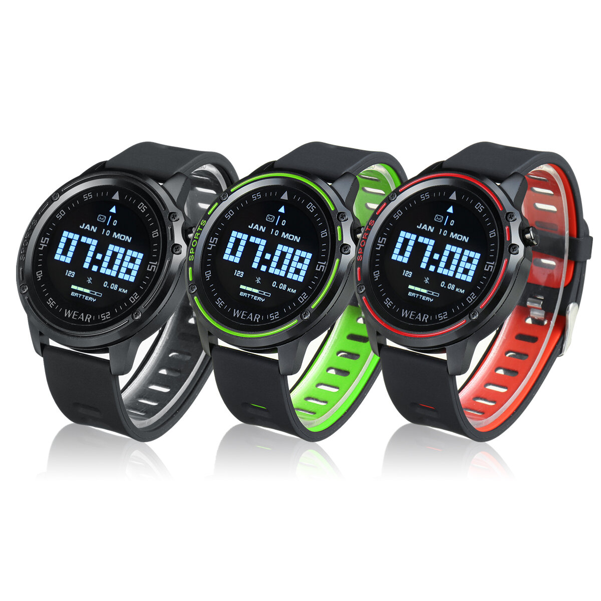 

Bakeey L8 ECG+PPG Heart Rate Blood Pressure SpO2 Monitor Weather Push bluetooth Music IP68 Waterproof Full-touch Smart W