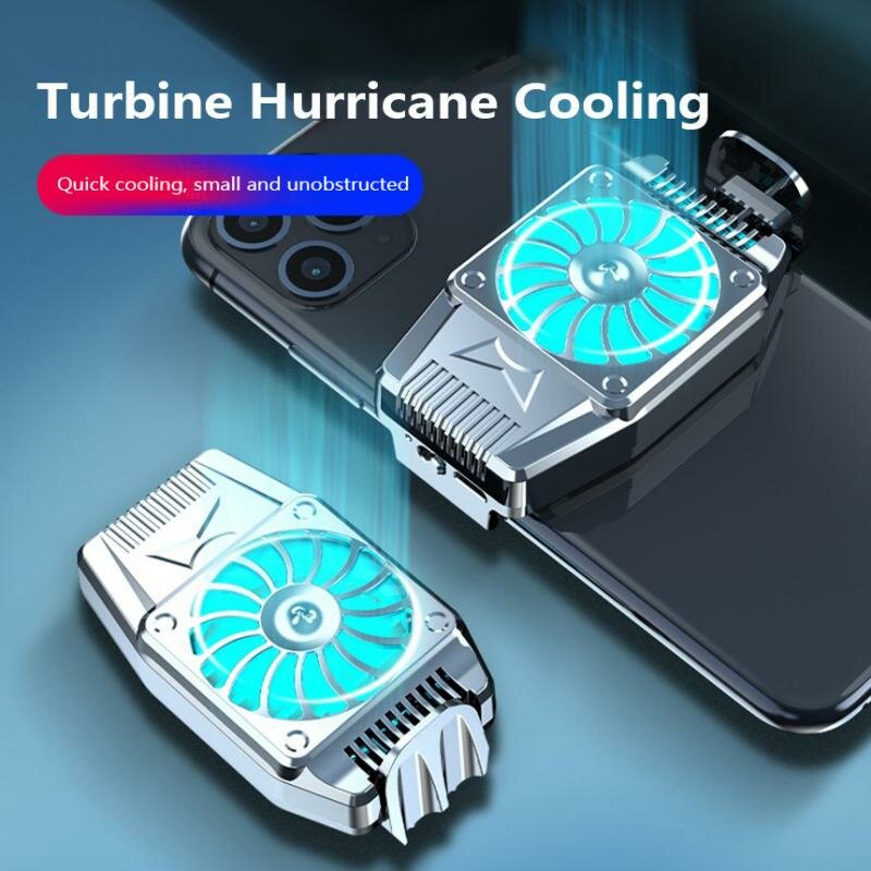 

Bakeey H15 Gaming Cooling Fan USB Portable Air-cooled Mobile Phone Cooler Radiator For iPhone XS 11Pro Mi10 Note 9S Huaw