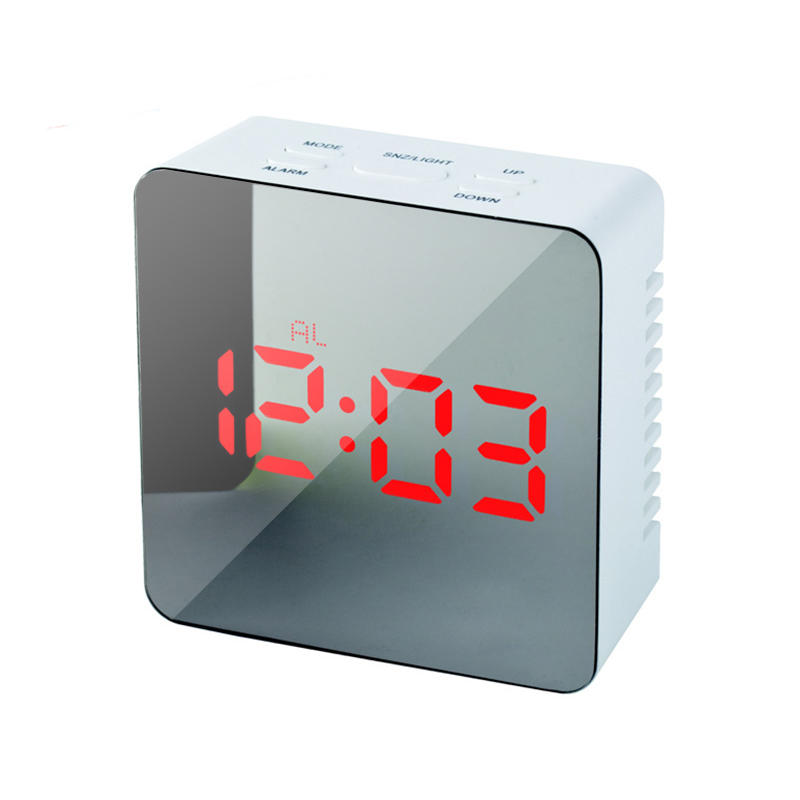 

HC-29 Цифровое зеркало с зарядкой через USB Cube LED Функция повтора в ночном режиме Термометр Будильник Часы