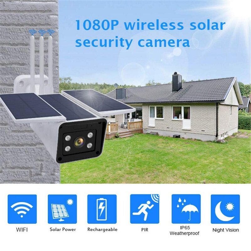 TUYA WiFi-camera op zonne-energie TUYA APP-camera Smart Life-camera IP66 Waterdichte afstandsbedieni