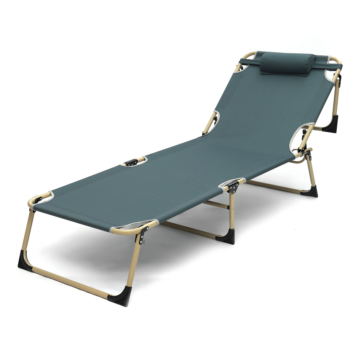 Cadeira de acampamento dobrável espreguiçadeira portátil com travesseiro Pesca ao ar livre Praia Carga máxima 125 kg