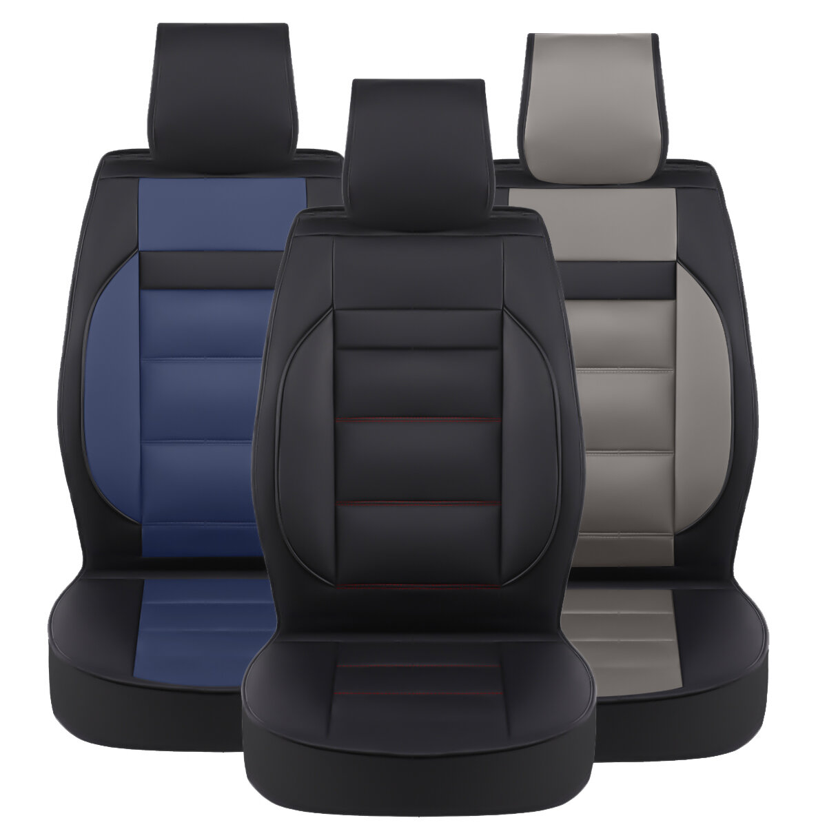 1PCS 5D Deluxe Universele Autostoel Volledige Cover PU Lederen Kussen antislip Protector Mat: