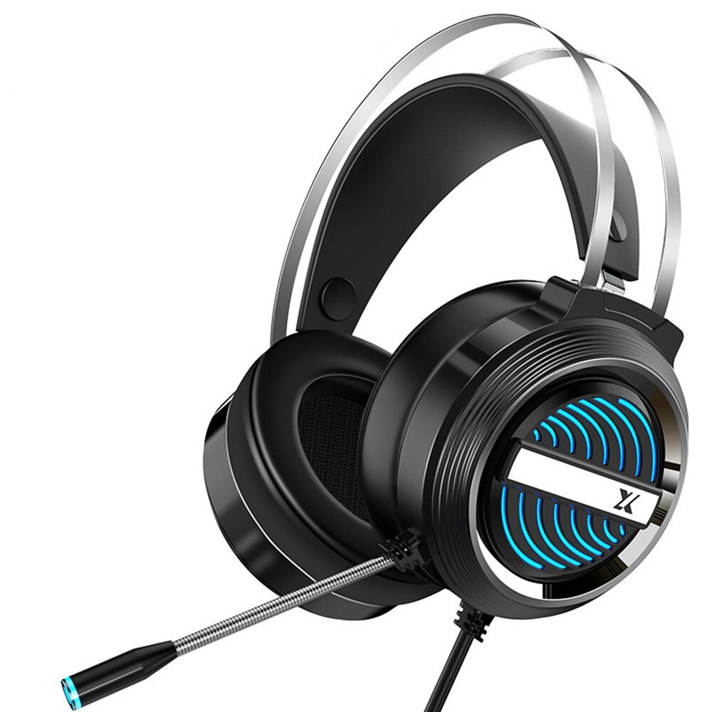 Heir Audio X9 Gaming Headset 7.1Channerl 50 mm Unit RGB Colorful Licht 4D Surround Sound Ergonomisch