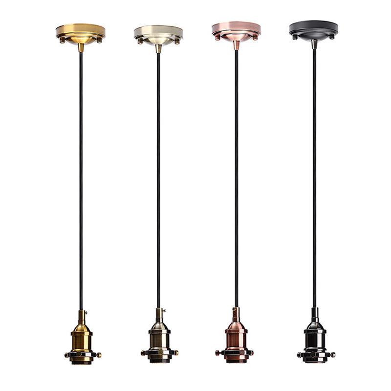E27 Vintage Loft Metal Ceiling Pendant Lamp Hanging Light Holder Socket