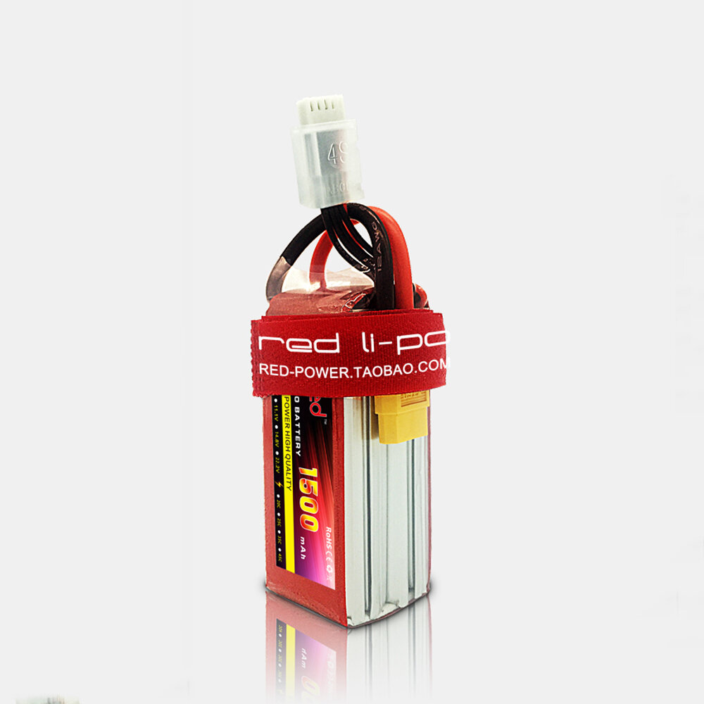 RED Lipo 7.4V 1500mAh 2S 25C High Rate Lipo Battery XT60/T Plug for RC Airplane Fixed Wing RC Drone