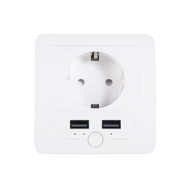 

BSD50 16A Smart WiFi Wall Socket with USB Outlet EU Plug APP Remote Cotrol AI Timmer Setting Voice Control Support Alexa