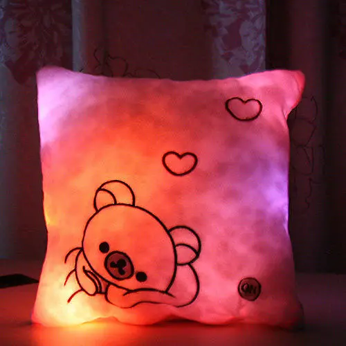 banggood.com | Honana Luminous Pillow Christmas Toys Led Light Plush Pillow Colorful Kids Toys Birthday Gift - Pink