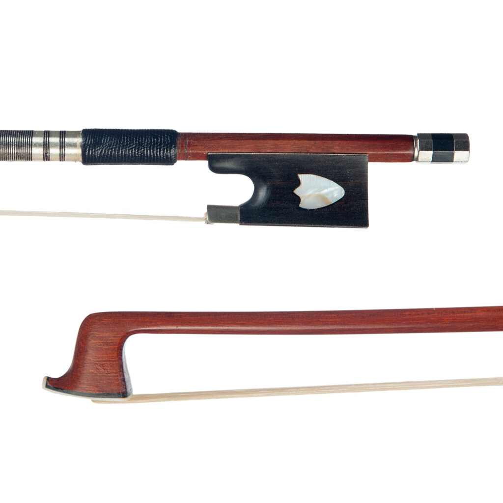 

Naomi Master 4/4 Violin/Fiddle Bow Blue & Silver-braided Carbon Fiber Bow W/ Ebony Fleur-de-Lis Frog White Horsehair Dur