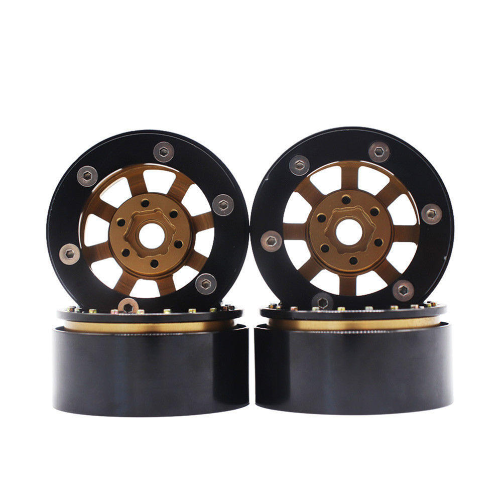 4X Heavy Duty 1.9inch Metal Beadlock Wheel Rims For Axial SCX10 1//10 RC Car US