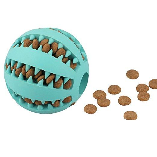 7CM Interactive IQ Treat Ball Rubber Dog Balls Toys with Bite Resistant Soft Rubber Dog Balls