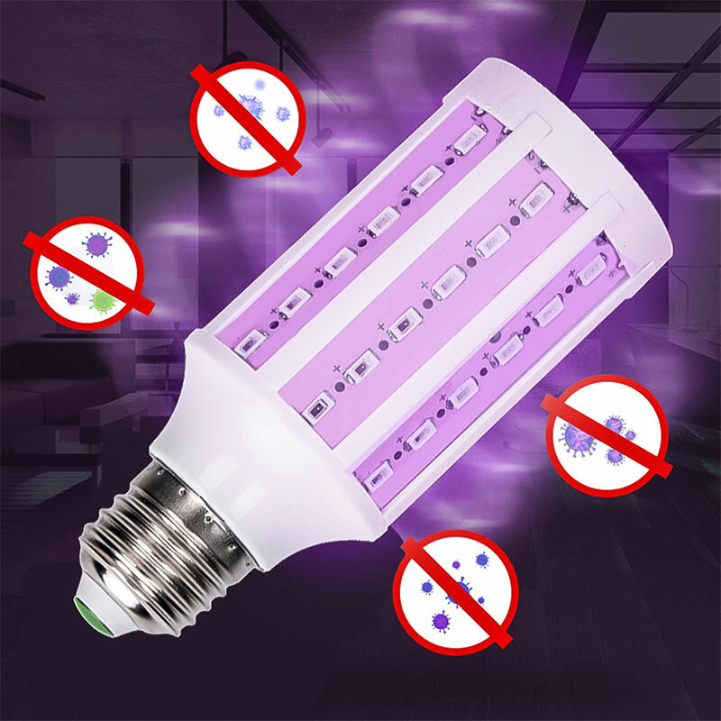 12W UV kiemdodende sterilisatielamp E27 LED-ma?slamp + 110V / 220V afstandsbediening voor binnenhuis