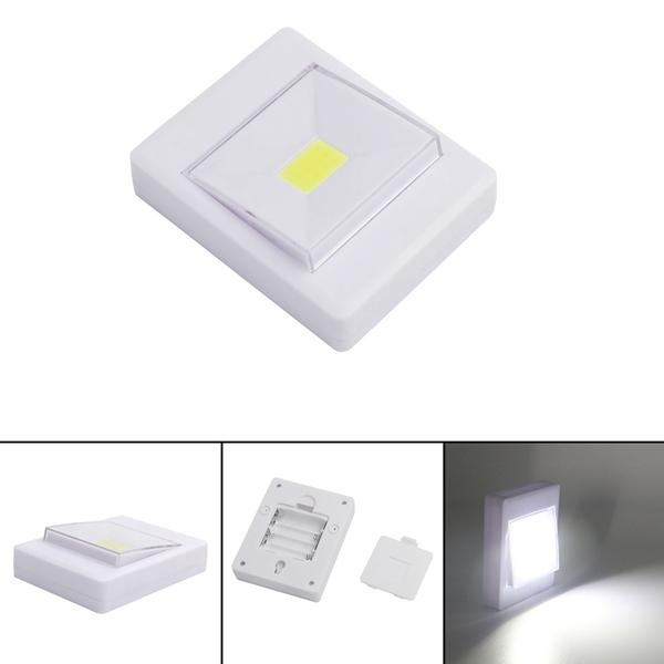 LED COB Night Light Wall Switch Wireless Battery Operated Closet Lamp Home