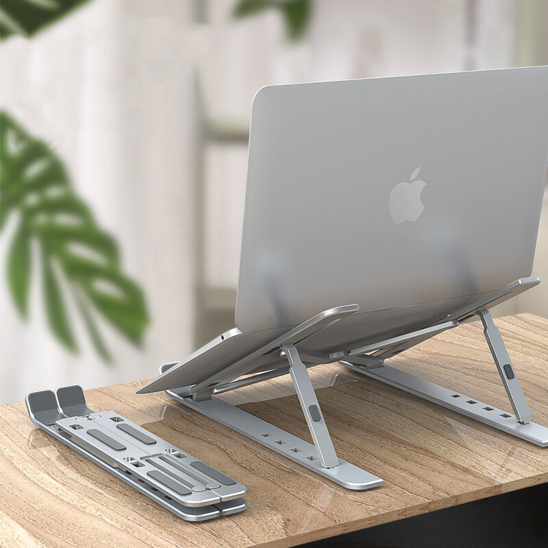 

BONERUY P2 Universal Foldable 5-Gear Height Adjustable Heat Dissipation Aluminium Alloy Macbook Desktop Stand Holder for