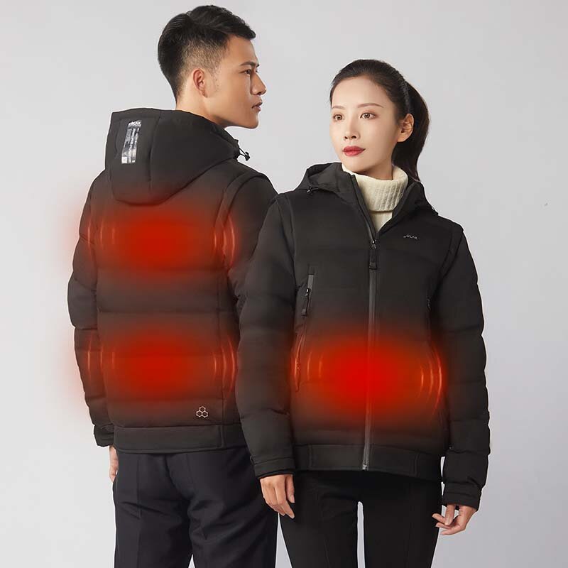 Στα 92.33 € από αποθήκη Τσεχίας | PMA Smart Heating Jackets 3-Gears Control Heated Unisex Vest Coat Graphene Intelligent Heating USB Electric Thermal Clothing Hooded Vest Winter Outdoor Warm Clothing