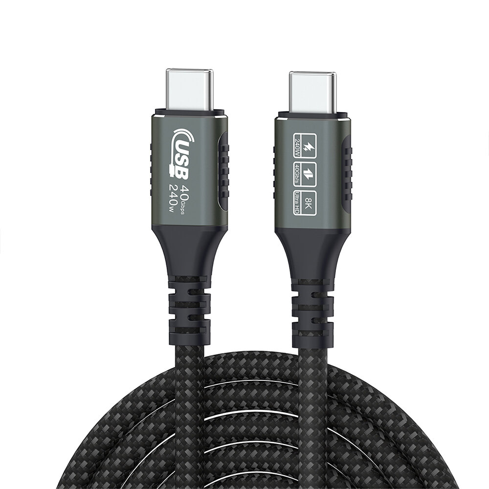 

Pobod PD240W Type-C to Type-C Cable 8K UHD Fast Data Transmission 0.5M/1M/2M Long for Phone Laptop Tablets