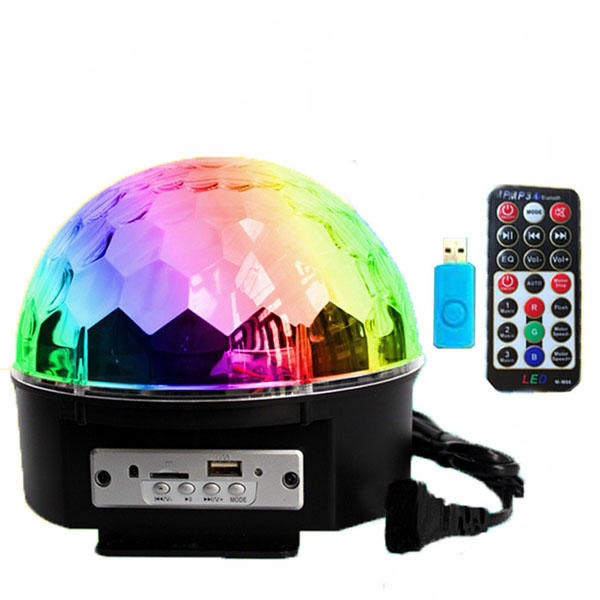 12W Bluetooth-spraakbesturing LED Magic Ball-podiumlamp Colorful MP3-disco met afstandsbediening