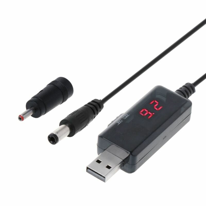 KWS-912V USB Boost Converter DC 5V to 9V 12V USB Step-up Converter Cable + 3.5x1.35mm Connecter for Power Supply Charger