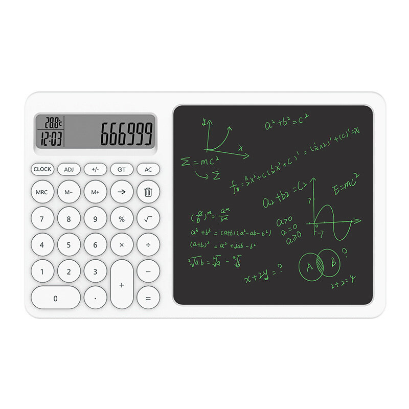 2 in1 Desktop Standing Calculator With LCD Writing Tablet Electronic  Calendar Time Temperatures for Math Calculation,Note taking,and Memo  Writing for School Students Office Assistant - Xiaomi Planet