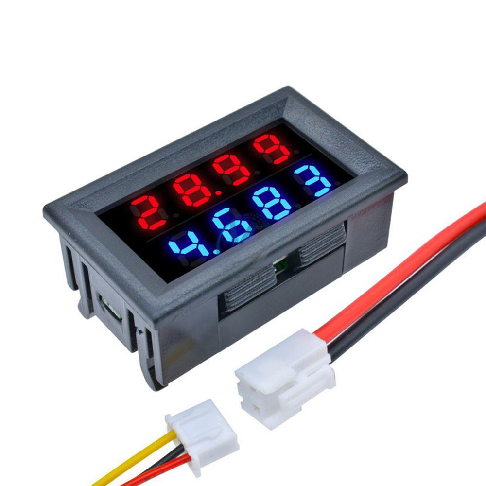 5pcs DC 100V 10A 0.28 Inch Mini Digital Voltmeter Ammeter 4 Bit 5 Wires Voltage Current Meter with L