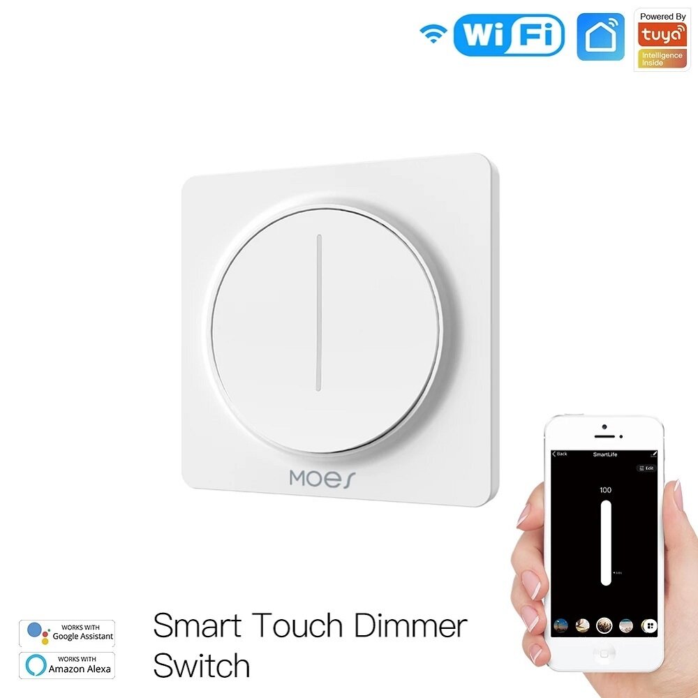 MoesHouse WiFi Smart Touch Light Dimmer Touch Timer Helderheid Geheugen Smart Life / Tuya APP Afstan