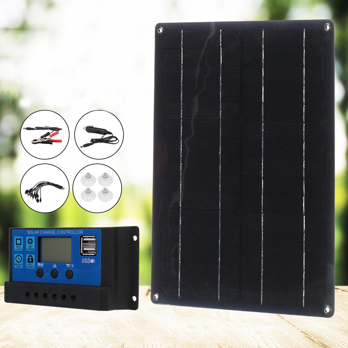 20W Solar Panel with Controller Foldable Rechargeable Portable Solar Panel for Outdoor Camping Mount