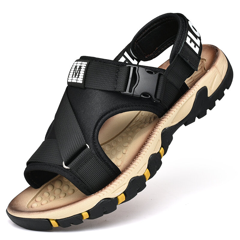 Mannen dagelijkse gesp buiten wandelen rubberen zolen casual sandalen