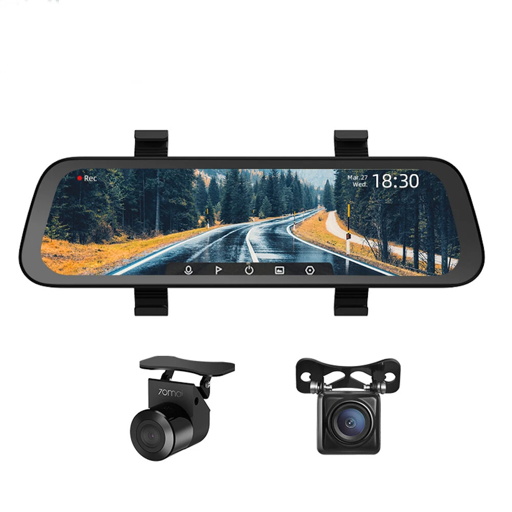 70mai 1080P 9.35Inch Stream Media Car DVR Dash Cam Full Screen Rearview 130FOV Mirror Recorder