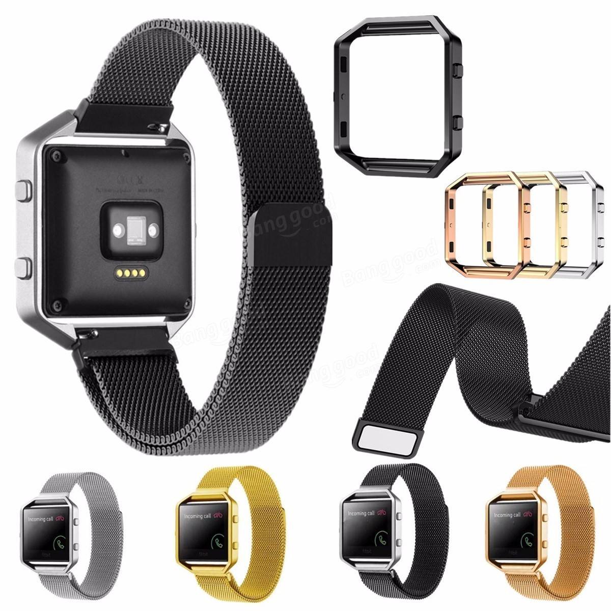 Replacement Large Size Metal Band Frame 235mm Wristband for Fitbit Blaze Watch