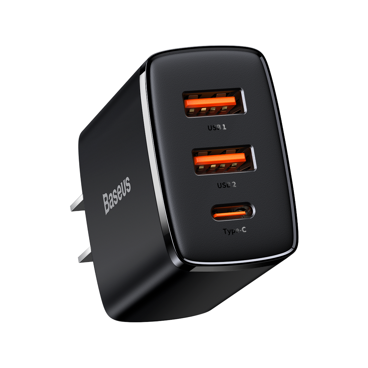 Baseus 30W 3-Poorten USB PD-oplader 30W USB-C PD3.0 18W QC3.0 AFC FCP Snel opladen Wall Charger Adap